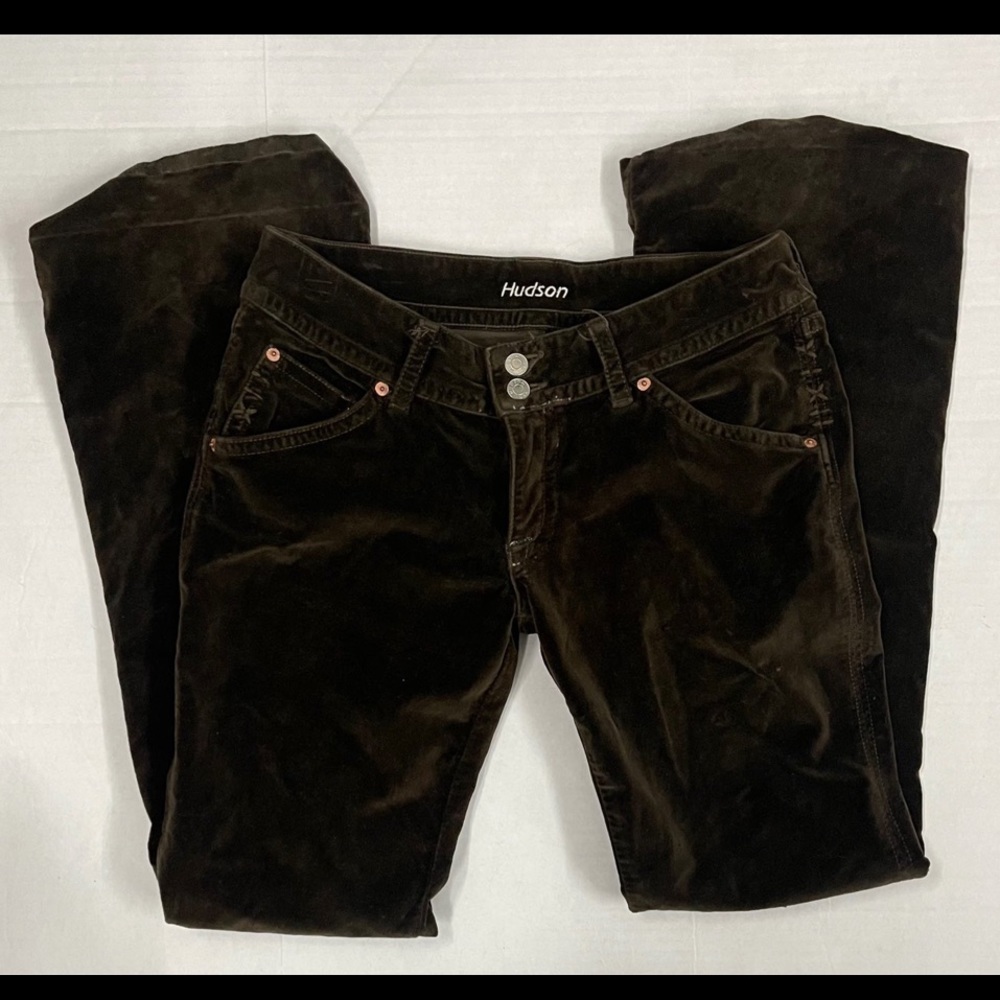 Hudson Jeans Dark Brown Velvet Flare Jeans - Size 29